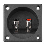 Speakers Terminal Box Push Spring Type 2 Binding Post Cable Connector 3.8MM Thicken Base Plate Acoustic Components