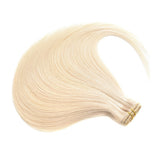 Real hair wig female straight hair real hair 4-piece set clip hair wig seamless hair extension piece
