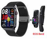 Smart Watch E500 Blood Glucose ECG High End Health Monitoring Blood Pressure Body Temperature Smartwatch Men Fitness Tracker