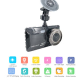 Car Video Recorder Dashcam Auto DVR 4" 1080P Dash Cam G-sensor WDR Touch Screen Dual Lens Camera Accessories