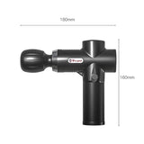 Portable Muscle Massage Gun Silicone Massage Head Built-in Rechargeable Battery Back Shoulder Pain Relief Massager For Healthy