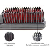 Rechargeable Hair Straightening Iron Temperature Control Electric Hair Brush Straightener Comb Curling Brush Styling Hairstyle