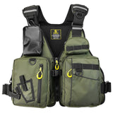 JARUSITE Fishing Life Jacket Multiple Pockets Floatation Vest Adults Buoyancy Waistcoat Fishing Wear Male Chest Pack Fishing