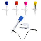 85mm Golf Tee 5 Color Step Down Golf Tees Plastic with Ball Mark Prevent Loss Rope Golf Divot Tool Ball Holder Accessories