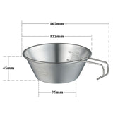 Stainless Steel Camping Sierra Cup Camping Bowl Lightweight Compact Camping Pot Hiking Coffee Mug Bowl Cup