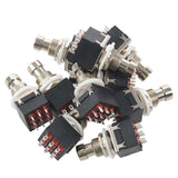 10Pcs 3PDT 9 Pin Guitar Effects Pedal Foot Switches Stompbox True Bypass
