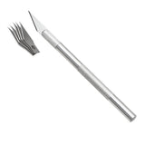 Craft Artwork Cutting Knife 6 Blades Aluminum Alloy DIY Carving Knife Sculpture Scalpel Knife


  Stencil Chiseling