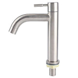 G1/2 Stainless Steel Bathroom Faucet Brushed Water Faucet Wash Basin Single Cold Water Tap Bathroom Accessories sink faucets