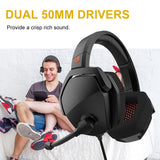 N16 Over Ear Gaming Headset Noise Cancelling Headphones with Microphone 3.5mm Wired Gaming Earphone for PS4 Laptop Mobile Phone