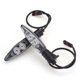 One Pair 12V LED Headlights Turn Signal Lights for Motorcycle (Yellow Light)