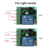 Smart Home 433Mhz DC 12V 1CH Wireless Remote Switch Relay Receiver Transmitter Remote Control Switch Module and RF Transmitter