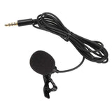 3.5mm Professional Lavalier Microphone Wired Omnidirectional Clip On Mic for Mobile Phone Computer Camera Live Video Interview