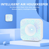 Tuya WiFi Intelligent Air Housekeeper 6-in-1 Air Quality Monitor PM2.5/Formaldehyde/TVOC/CO2/Temperature/Humidity Detector