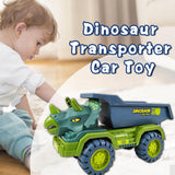 Trucks Friction Powered Cars Dinosaurs Car Truck Transporter Toy Car Set With Dino Animal Model Transport Carrier Truck Dino