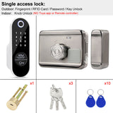 YiToo Waterproof Fingerprint Door Lock WiFi Smart Electric Lock Tuya App Remotely RFID Card Suitable For Wooden Door Metal Door