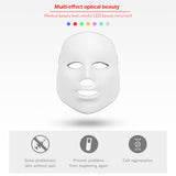 Led Facial Mask 7 colors Facial Rejuvenating Infared Light Therapy Phototherapy Mask Spot Acne Removal Face Skin Care Tool