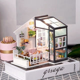 Robotime DIY Dollhouse Miniature Doll House Furniture Wooden Dollhouse Kits forChildren Gift for Dropshipping