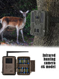 4G HD Hunting Camera Automatic Trigger Time Night Vision Waterproof Three Mode Camera for Off-road