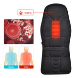 Electric Massage Chair Pad Neck Back Massage Cushion Heating Therapy Vibrator Seat Mat Home Car Office Lumbar Waist Pain Relief