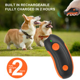 Rechargeable Ultrasonic Dog Repeller Anti Barking Training Device 10m Outdoor Dog Cat Animal Electronic Repeller Dog Accessories