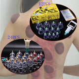 12-24set Health Care Chinese Medical Vacuum Cupping Cups Suction Cans Body Massage Jar Set Suction Therapy Anti Cellulite