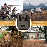 BST880 120° Wide HD Hunting Camera 20MP 1080P Automatic Trigger Time Night Vision Waterproof Trail Camera For Off-Road Safety