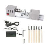 DIY Wood Lathe Beads Machine Speed Adjustable Rotary Lathe Milling Polishing 100W Mini CNC Buddha Bead Machines Woodworking Tool