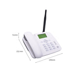 Fixed Wireless Phone 4G Desktop Telephone Support GSM 850/900/1800/1900MHZ SIM Card Cordless Phone with Antenna Radio Clock