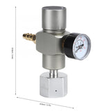 Mini CO2 Gas Regulator Soda Pressure Gauge 2 in 1 with Adapter 3/8in Carbonation Equipment to TR21.4 for Sodastream Beer Brewing