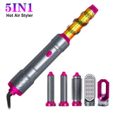 Hair Dryer 5 in 1 Set Hot Comb Professional Curling Iron Hair Straightener Wet and Dry  Styling Tool Hair Dryer Household Kit