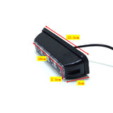 2pcs/lot Amber 4 LED Car Warning Light Flashing Lamp Emergency Beacon Light Bar Hazard Strobe Light Waterproof Light 12V~24V