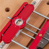 Precision Mortising Jig &amp; Loose Tenon Joinery Jig 2 in 1 Punch Locator Doweling Red 180*180*23mm