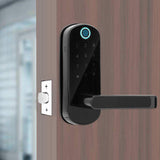 Fingerprint Door lock, Smart Lever Door Lock Bluetooth Digital Lock with 5 Unlock Ways for Home Security, Fingerprint and Touchs