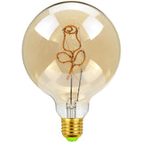 Antique LED bulbs Creative Soft light rose modeling Decorative lamp Spherical warm light Personalized retro lamp E27 4W