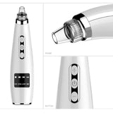 Electric Beauty Cleanser Vacuum Blackhead Remover Instrument Acne Pore Cleaning Multi-Functional Ultrasonic Facial Clean Device