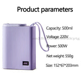 500ml Portable Electric Kettle Heat Preservation Water Boiler Teapot Thermal Cup Adjustable Temperature For Travel Home 220V