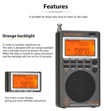 HRD 747 Portable Radio FM/MW/SW/SSB/LSB/AIR/CB/VHF/UHF/UBD/WX Full-Band Mini Radio Receiver Stereo Digital Radio Rechargeable
