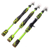 Epoxy Resin Rock Fishing Rod Telescopic feeder pole Spinning Carp Portable travel ultralight 1.2M 1.5M Fishing Rod Fish Tackle