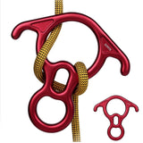 Rock Climbing Descender OX Horn 8 Descend Ring Downhill Eight Ring With Bent-ear Rappelling Gear Belay Device Equipment 50NG