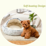 Ultra Soft Plush Cat Tent Cave Bed Pet Dog Beds Cushion Comfortable Nest Donut Cuddler Self Warming Sleeping Bed for Cats Puppy