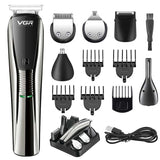 VGR all in one Rechargeable beard hair trimmer for men grooming kit electirc shaver body trimmer edge nose ear trimmer eyebrow