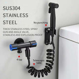 Handheld Toilet Bidet Sprayer Kit 304 Stainless Steel Hand Bidet Faucet for Bathroom Hand Sprayer Gun Shower Head Self Cleaning