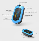 Household Finger Oximeter SpO2 Blood Oxygen Saturation Meter PR Heart Rate Monitor OLED Chargeable Pulse Oximeter Oximetro