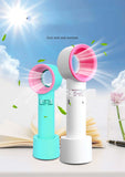 Portable Rechargeable Handheld Bladeless Fan 2000mah Desktop Base USB Port Mini Fan Air Outdoor cooling Fans