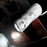 AM FM Radio Portable Emergency Hand Crank Dynamo Power Supply Radio with Flashlight Compass for Outdoor Camping Traveling