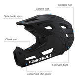 CAIRBULL Full Face Bike Helmet Adult Cycling Helmet with Detachable Chin Guard and Visor for Mountain Biking racing bike helmet