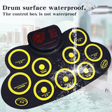 Silicone Electronic Drum Set Portable Roll Up Practice Pad Electric Drum Set with Speaker Pedals for Kids Beginner Birthday Gift