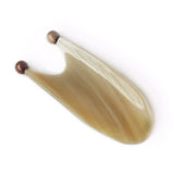 2pc Natural Horn Massager Multifunctional U-Shaped Acupoint Scraping Board Remove Wrinkle Facial Eye Gua Sha Massage Beauty Tool