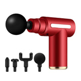 Type C Charging Pocket Massage Gun Electric Deep Muscle Vibration Relief Fitness Portable Mini Fascia Gun 4 Massage Heads XA103T