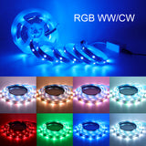 DC12V LED Strip 90LEDs/m RGB+ +White+Warm White IP21 IP65 Waterproof 2835 5050 Flexible LED Lights 5m/lot